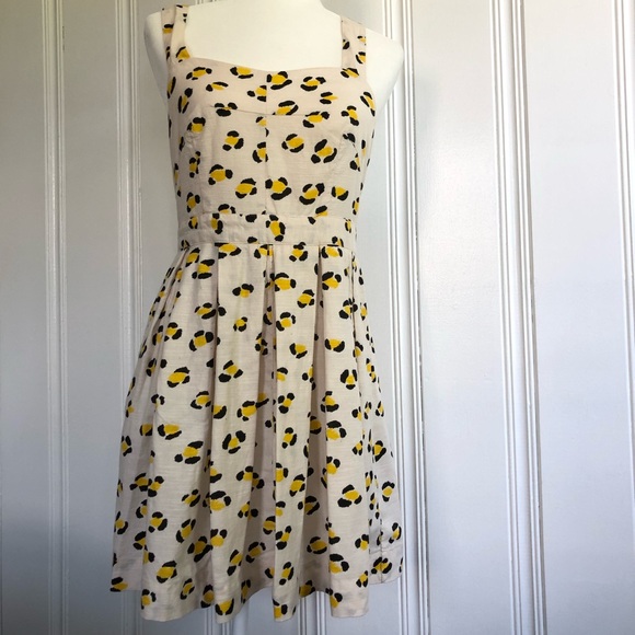 Urban outfitter yellow cheetah spot sun dress - Picture 1 of 8
